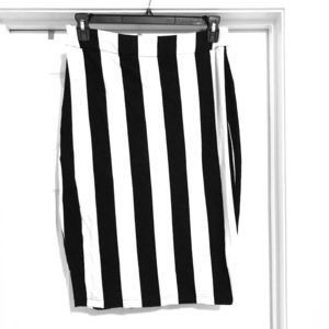 Dainty Jewells Black & White Stripe Pencil Skirt